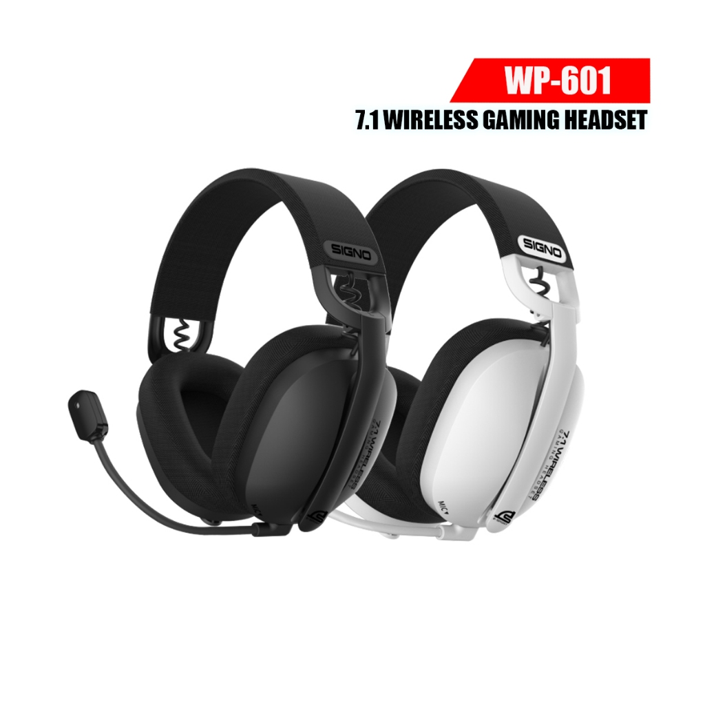 หูฟังไร้สาย SIGNO WP-601 MARLOS รองรับการใช้งาน 3 ระบบ (Bluetooth / 2.4G Wireless / Wired) ไมค์ถอดได้ มีกระเป๋าเก็บหูฟัง