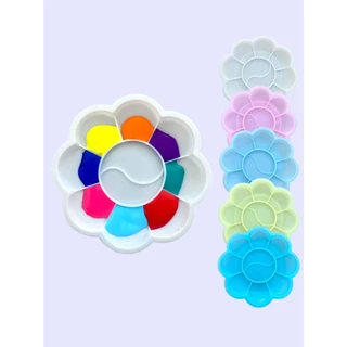 จานสีพลาสติก จานผสมสี จานสีแบบกลม พลาสสติกใส คละสีคละแบบมีหลากหลายขนาดให้เลือก อุปกรณ์ศิลปะ ในไทยพร้อมส่ง
