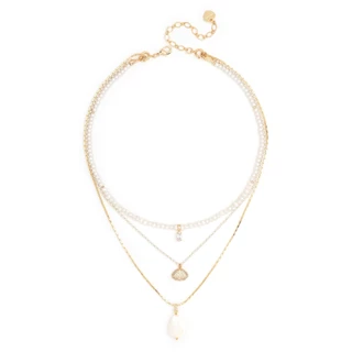 NAKAMOL - SHELL CHARMS LAYERED NECKLACE สร้อยคอชาร์มหอยเลเยอร์