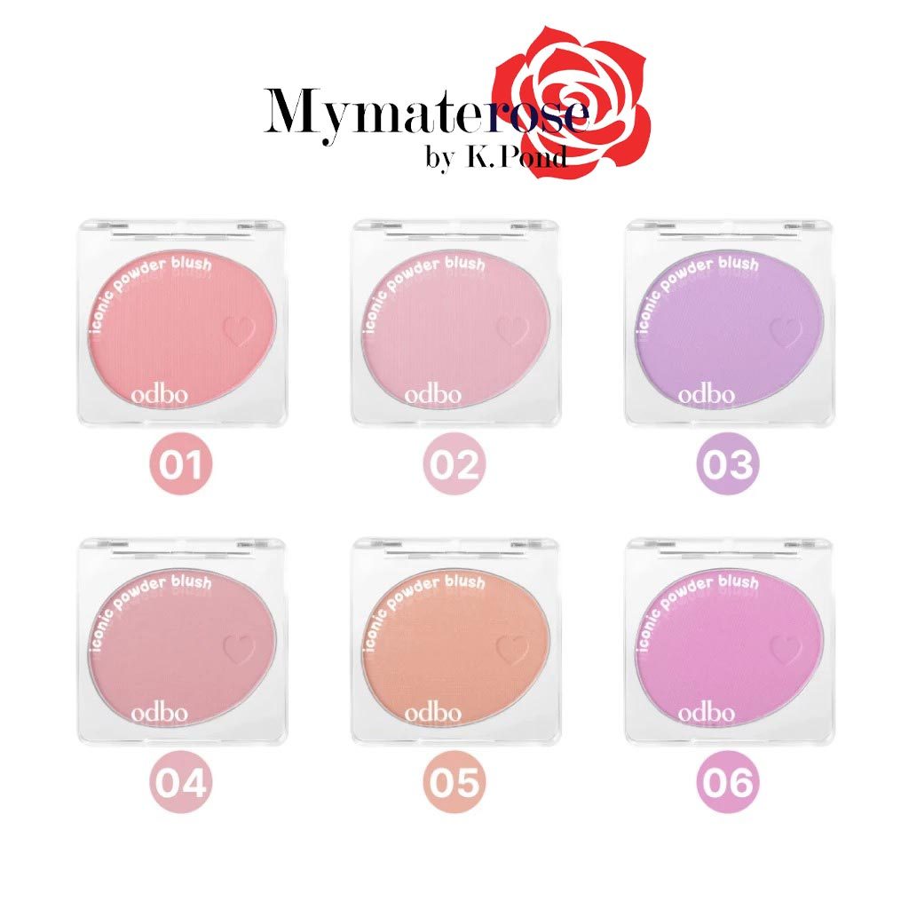 Odbo Iconic powder blush #OD1325 โอดีบีโอ ปัดแก้ม 1 ช่อง สี แมทท์
