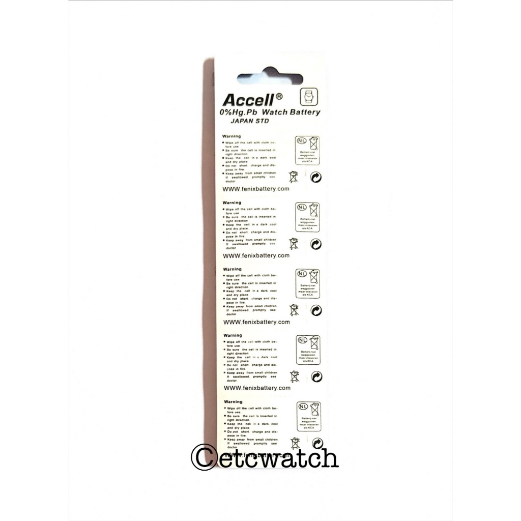 พร้อมส่ง> ถ่านกระดุม Accell LR754 / AG5 / 754 สำหรับเครื่องช่วยฟัง Beurer HA-20 1แผง 10ก้อน