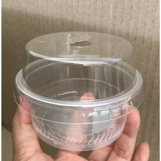 ถ้วยนึ่งพลาสติก PPขนาด6oz/7oz./8ozปากกว้าง95มม. บรรจุ1แถว50ใบใช้นึ่งอาหาร เข้าไมโครเวฟได้