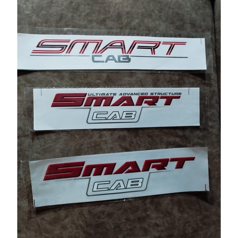 สติ๊กเกอร์ SMART CAB สีแดง ติดท้าย ติดกระจกCAB วีโก้  2008-2011