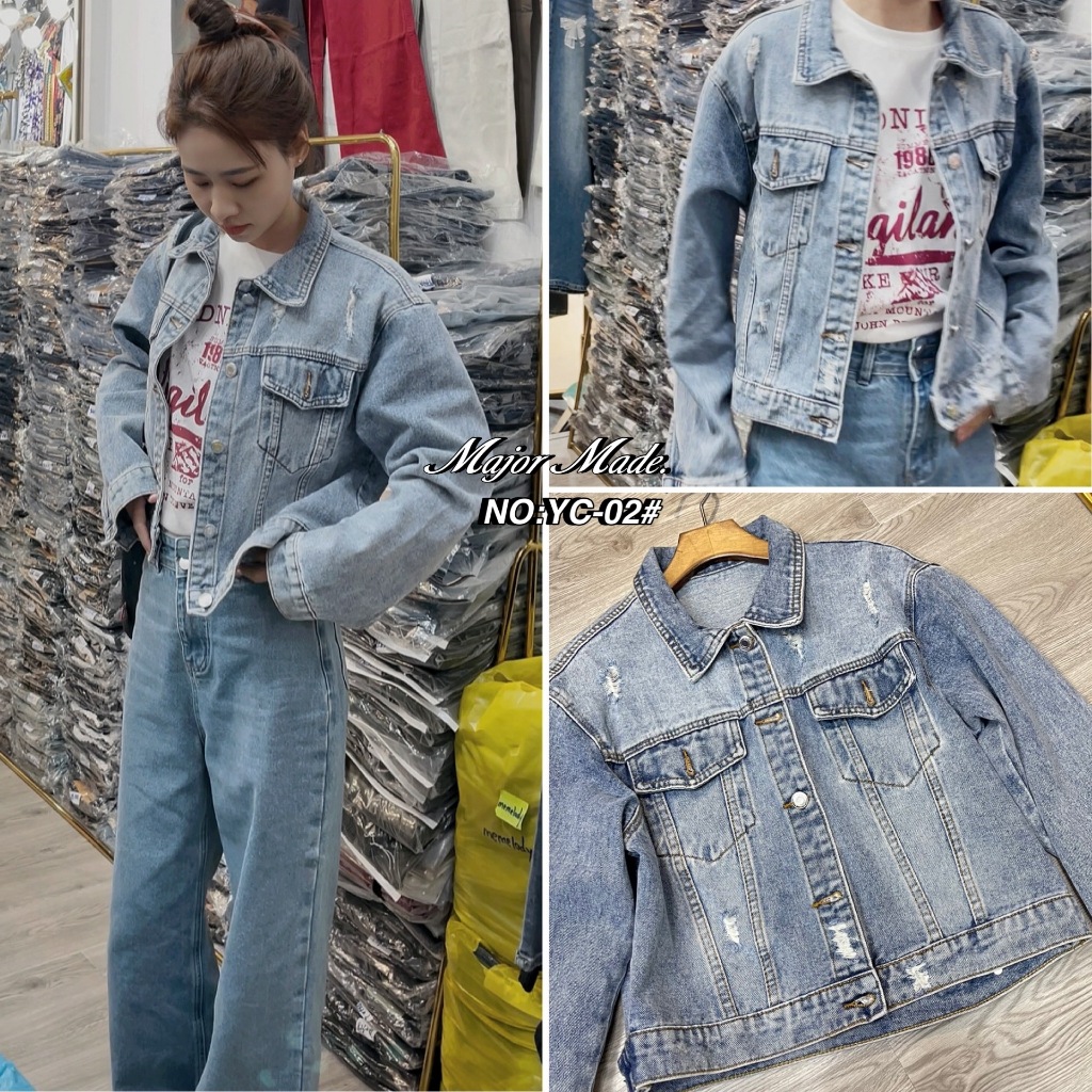 YC-02# แจ๊คเก็ตยีนส์แขนยาว