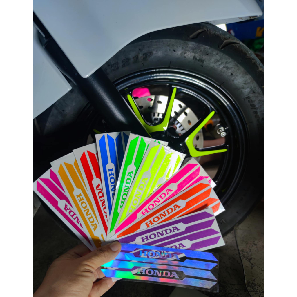 สติ๊กเกอร์ ติดโช็ค จีออโน่ ( ติดโช็คเดิม Giorno  ติดได้ ซ้าย ขวา ) สะท้อนแสง - รูปที่ 4