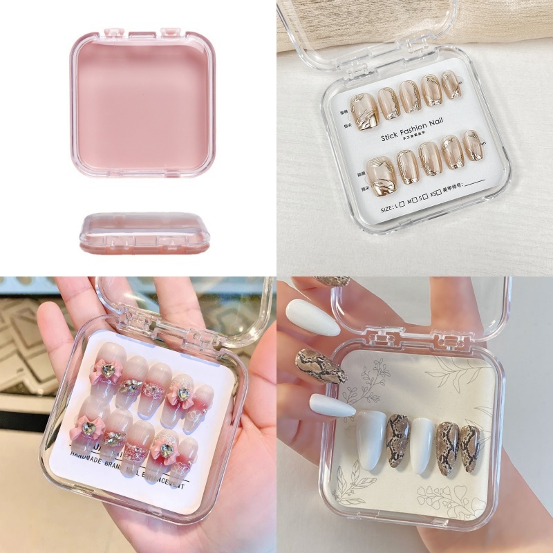 พร้อมส่ง Luxnail FN13 กล่องใส่เล็บปลอม PVC แข็งแรงทนทาน มีสติกเกอร์ติดเล็บแถมให้ค่ะ