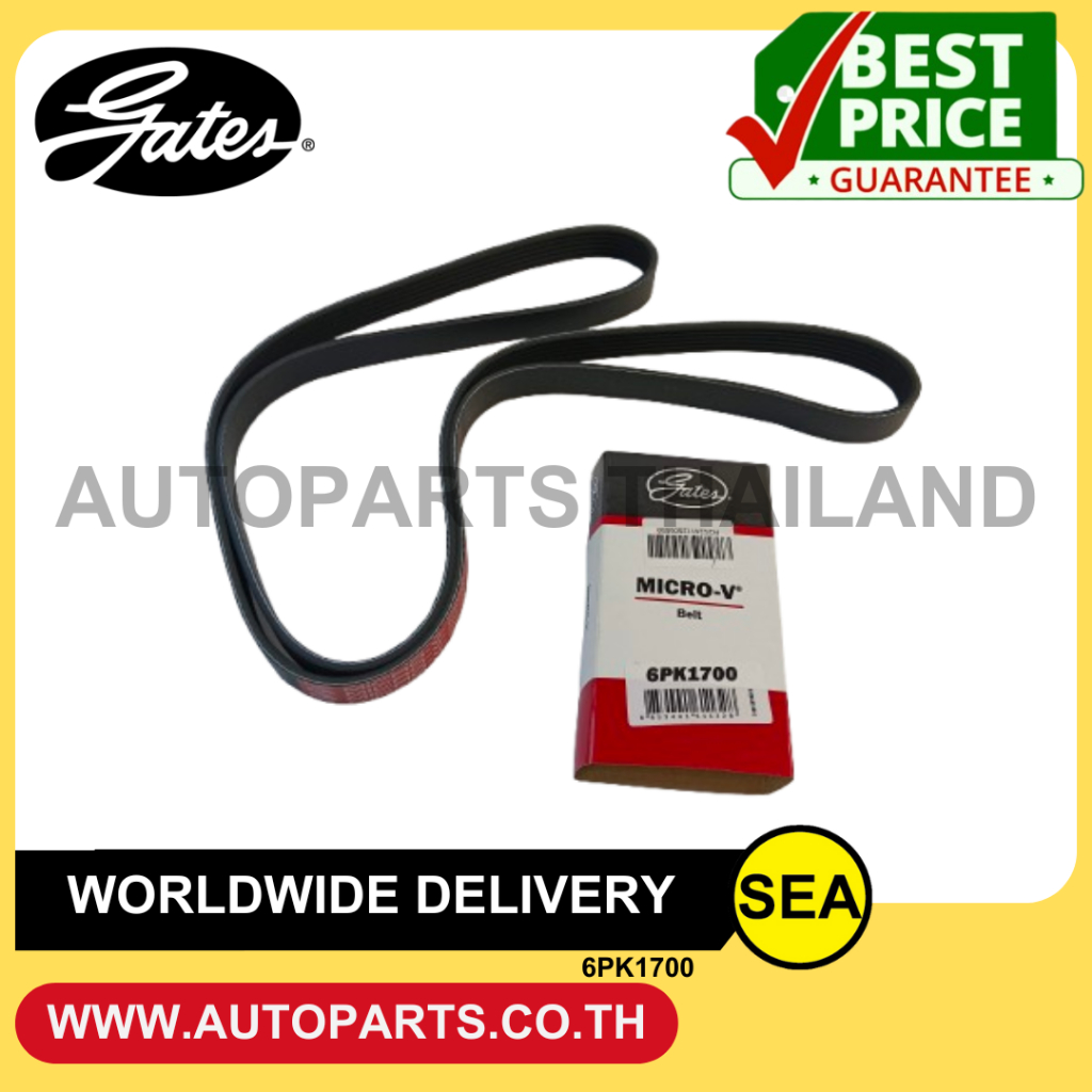 GATES สายพานร่อง PK 1ZZ 3ZZ ALTIS '08, N47 N57 / TOYOTA (1 ชิ้น)