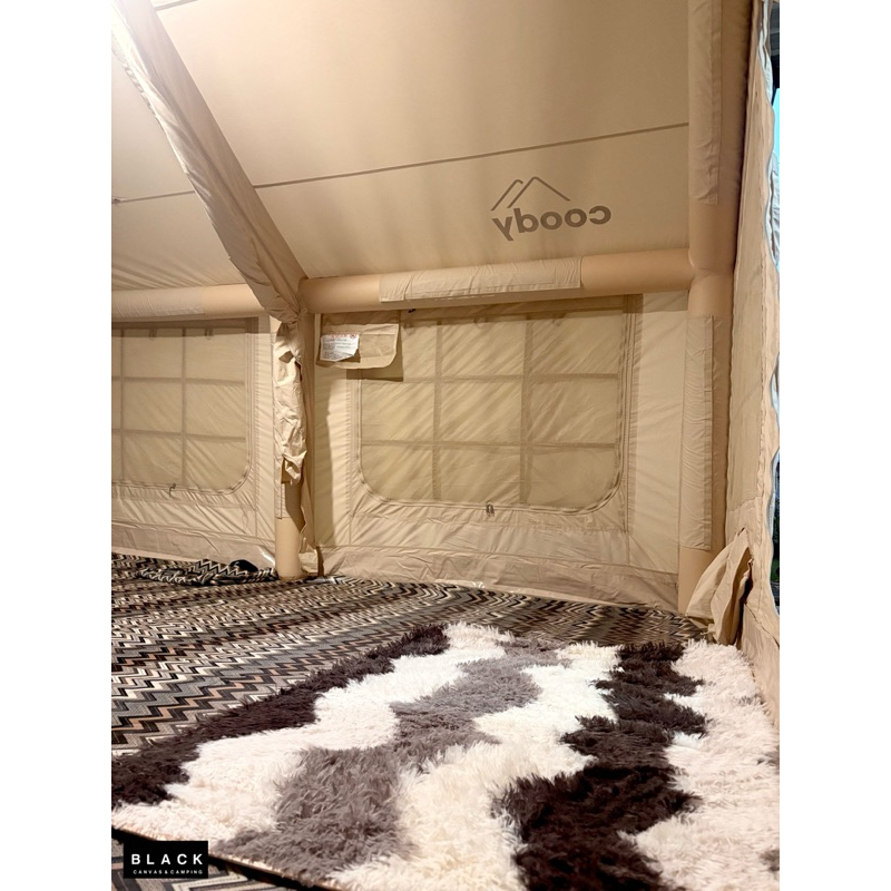 ⛺️ผ้าปูเต็นท์ ผ้าปูรองในเต็นท์เสาลมCoody ❇️เว้าเสาลม✅