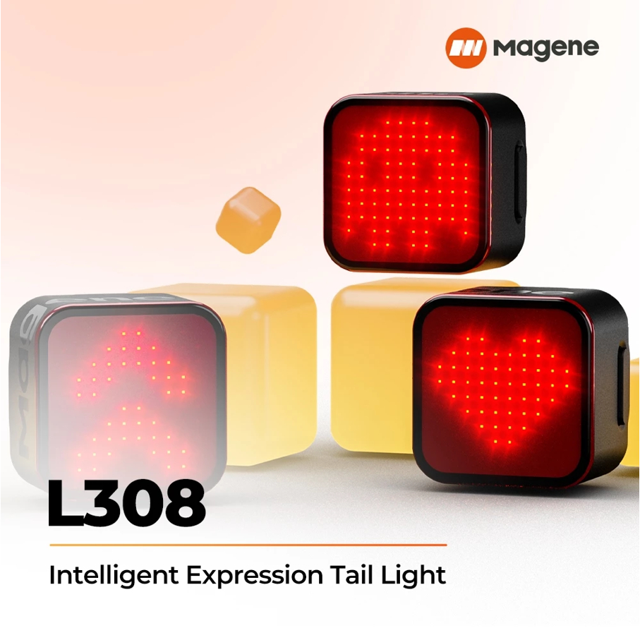 Magene L308 ไฟท้ายจักรยานอัจฉริยะ น้ำหนักเบา Type-C กันน้ำ IPX6