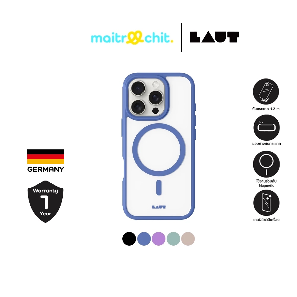 LAUT รุ่น Holo Mag เคสสำหรับ iPhone 15 Pro / 15 Pro Max