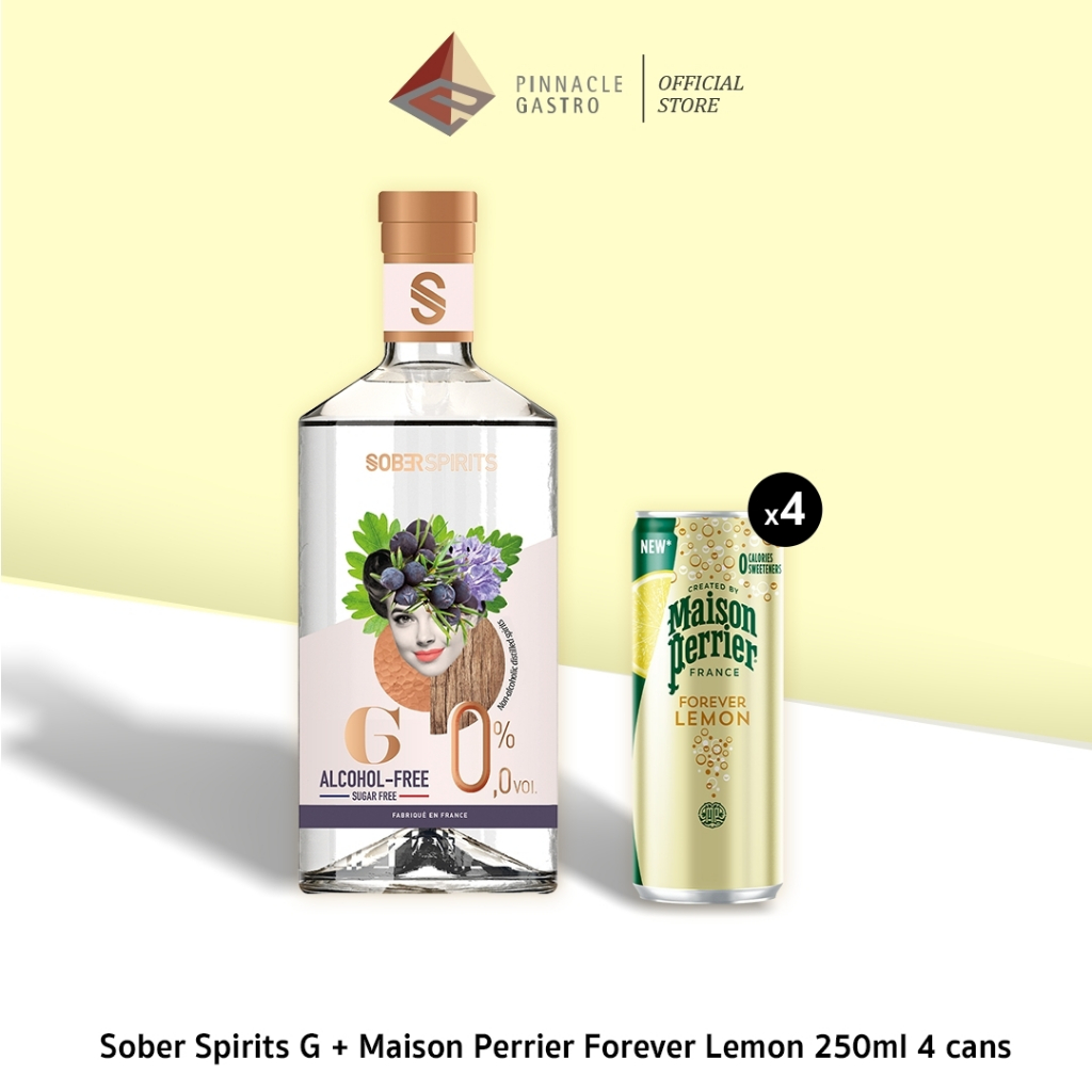 Bright, botanical and effortlessly refreshing (Sober Spirits mixed with Maison Perrier)