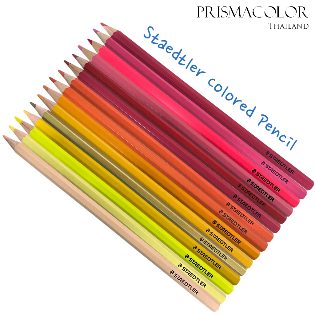 ดินสอสีไม้ Staedtler รุ่น 143 กลุ่มสีครีม เหลือง ส้ม แดง ชมพู จำหน่ายแบบแยกแท่ง