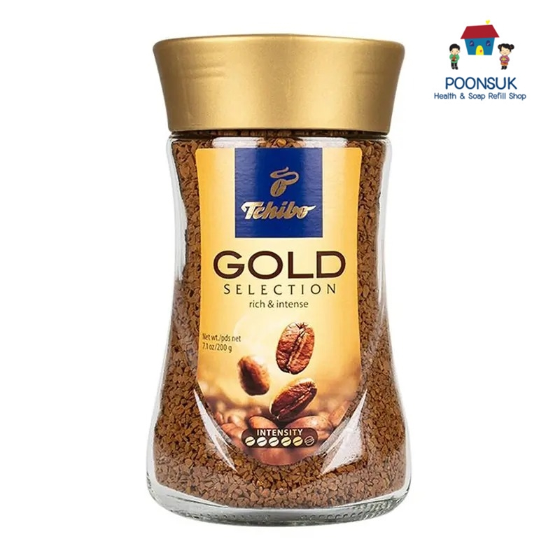 Tchibo gold selection rich & intense ทชิโบ โกลด์ ซีเล็คชั่น กาแฟ กาแฟสำเร็จรูป 200 ก.
