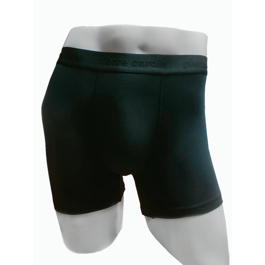 Pierre Cardin PI-M100 1ตัว บ็อคเซอร์ชาย ผ้าModal 93% spandex 7%  สีดำ