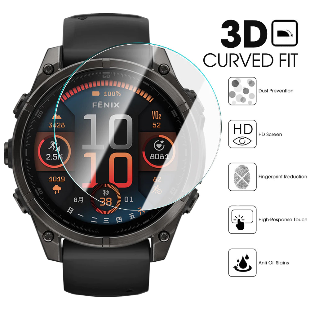 ฟิล์มกระจกนิรภัยสำหรับ Garmin Fenix 8 (51MM / 47MM / 43MM)