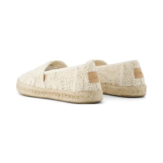 TOMS รองเท้าลำลองผู้หญิง สลิปออน รุ่น Alpargata Rope Sole 2.0 Natural Crochet Lace (CE) รองเท้าลิขสิทธิ์แท้