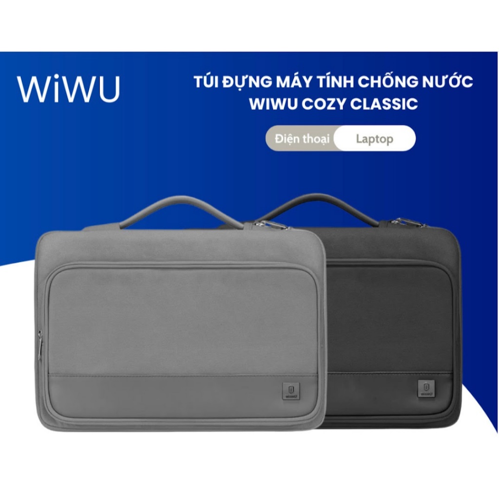 2025 กระเป๋าใส่โน๊ตบุ๊ค WiWU Cozy Classic Polyester กันน้ำ ดีไซน์ป้องกันการตกหล่น