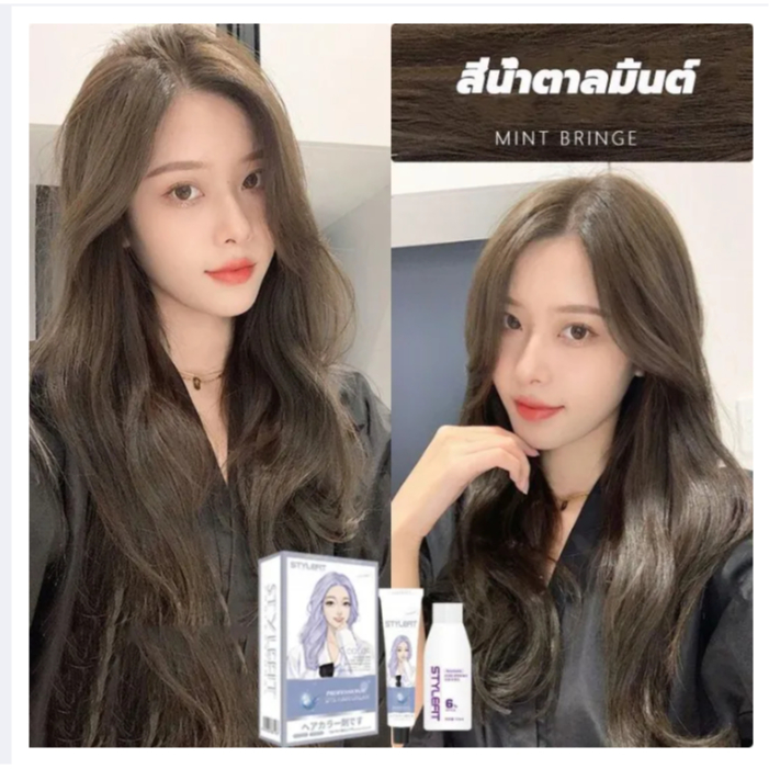 ST-72 น้ำตาลมิ้น**STYLEFIT ยาย้อมผม สีย้อมผมติดทน ไม่จำเป็นต้องฟอกขาวอ่อนโยนไม่ระคายเคือง(สีย้อมผม ผลิตภัณฑ์เปลี่ยนสีเส้