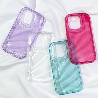 เคสเลเซอร์ใส TPU For iPhone 16 11 13 12 14 15 Pro Max 6 7 8 Plus XR XS Max 15 Pro Max 14plus 13pro ฝาครอบโทรศัพท์กันกระแ
