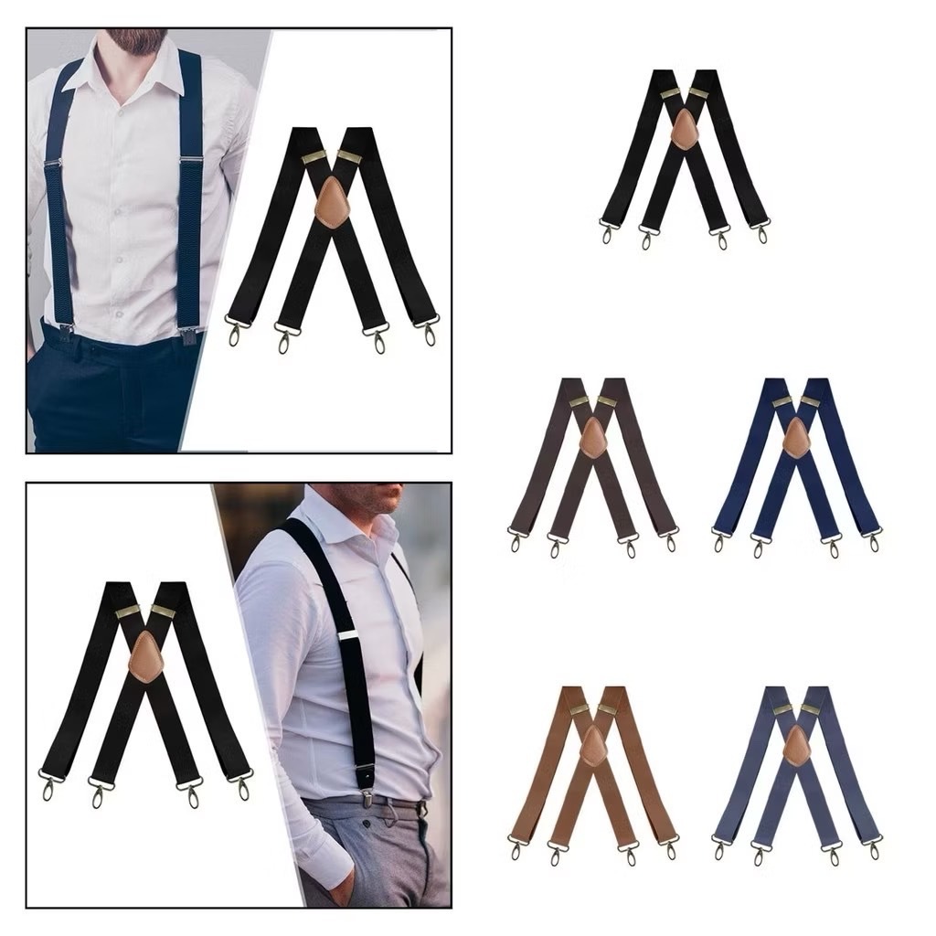 EC. สายเอี้ยมผู้ใหญ่ คลิปสายรัด กว้าง 2.5cm ยืดหยุ่น Y Shape Suspender