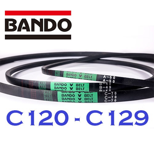 สายพาน BANDO V-BELT C120- C129 ร่อง C (22.2 มม.) สายพานร่องวี C120 C121 C122 C123 C124 C125 C126 C12