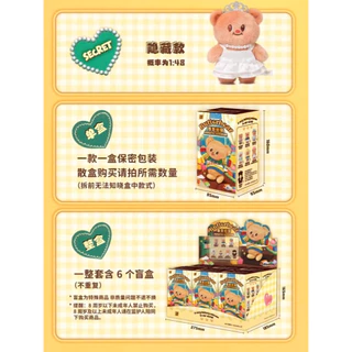 พร้อมส่งในไทย🐻🧈กล่องจุ่มพวงกุญแจ Butterbear Versatile Wardrobe🍩น้องหมีเนย บัตเตอร์แบร์ 1จุ่ม🎁🍰