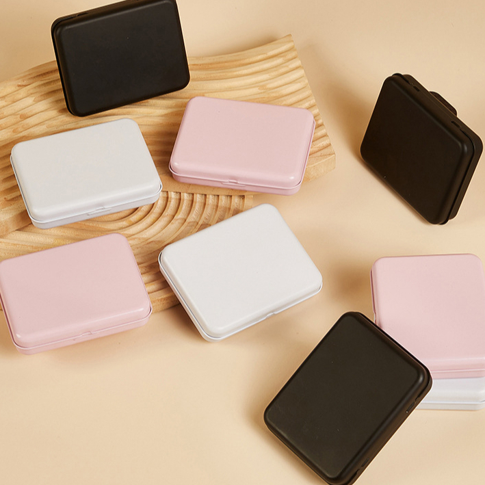 ขนาด105X85X22 MM กล่องเหล็ก บานพับ ขอบกล่องมน มี 4 สี