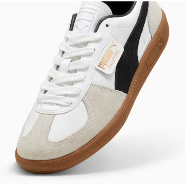 (ของแท้พร้อมส่ง) Puma Palermo Lth White-Vapor Gray-Gum ของแท้ 100% ผ่อนได้ พบไม่แท้ยินดีคืนเงิน