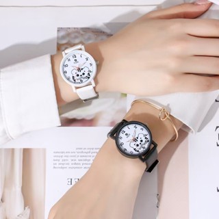 นาฬิกาข้อมือแฟชั่น สายหนัง ลายเสือ นาฬิกานักเรียน สำหรับผู้ห…