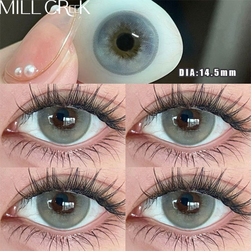 ✅COD MILL CREEK London fog คอนแทคเลนส์สี เลนส์บิ๊กอายน่ารัก 14.5mm 0~-8.00 บิ๊กอาย ขนาดใหญ่ สีน้ำตาล 12 เดือ
