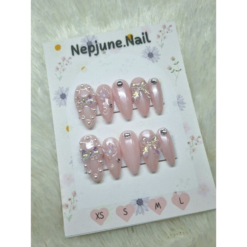 เล็บเจลแท้!!งานขัดผง สีพาสเทล แถมฟรีชุดกาว+ตะไบ