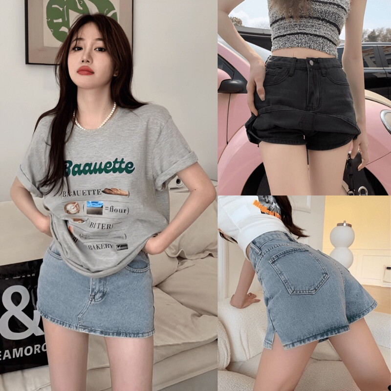 🌈SpinnyHouse🌈 กระโปรงกางเกง ผ้าหนาม้าก☀️