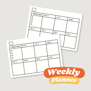 weekly planner   30 แผ่น ขนาด A5 กระดาษฉีก จดแพลนเนอร์ มีทั้…