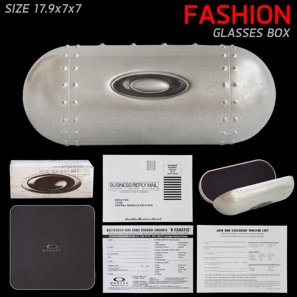 Glasses box กล่องใส่แว่นตา วัสดุอลูมิเนียมเกรดสูง Aluminium box กล่องกระสุน การออกแบบใหม่ แข็งแรงทนทานที่นิยม น้ำหนักเบา