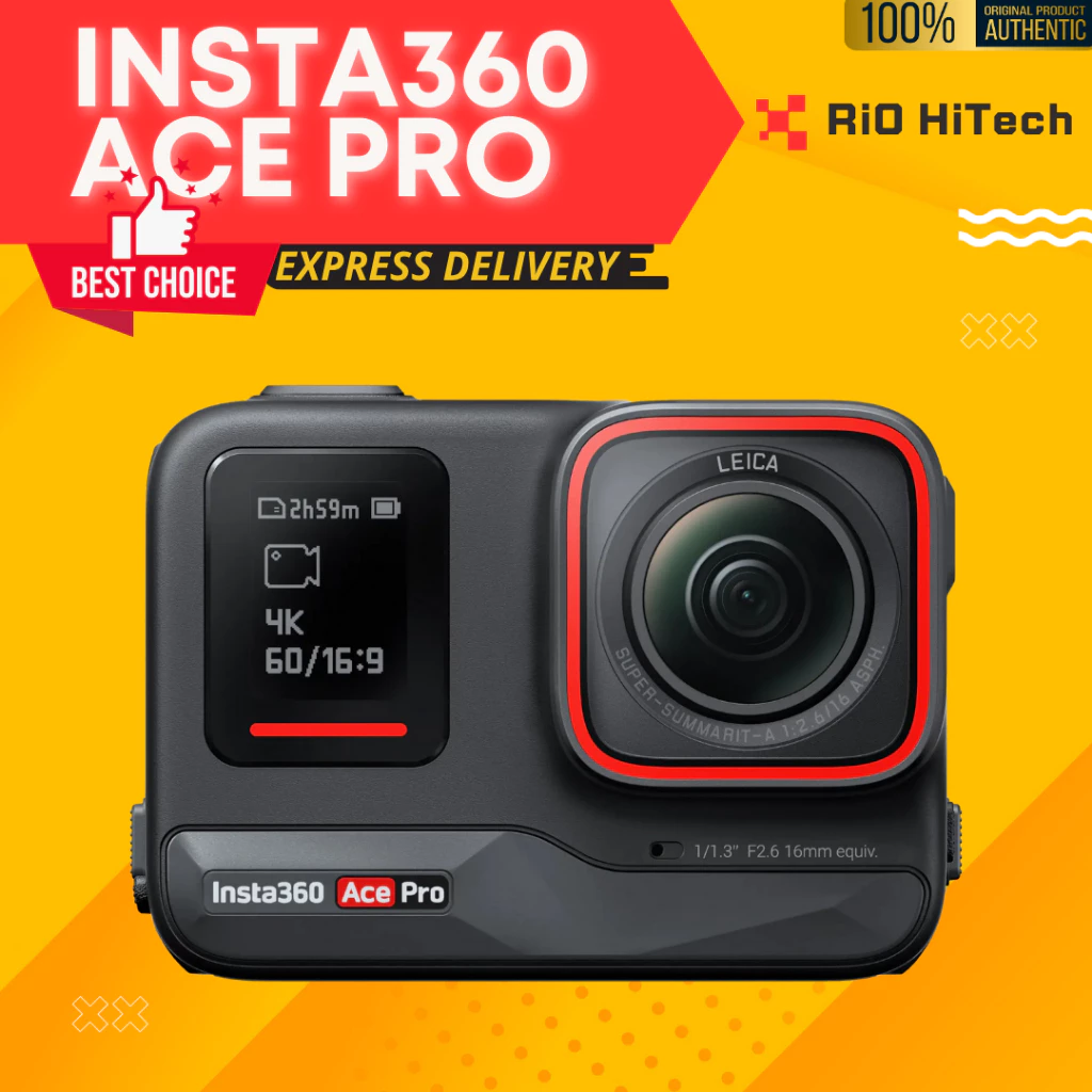 Insta360 - Ace Pro AI-Powered Waterproof Action Camera - Black