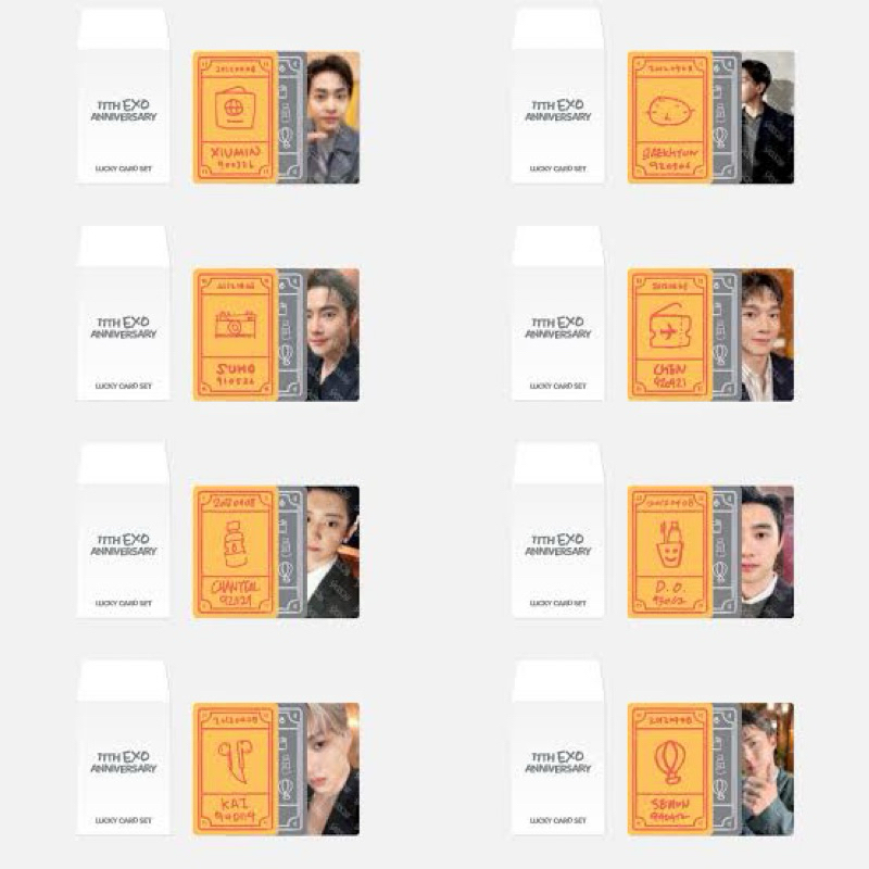 (พร้อมส่ง✨) EXO 11th Anniversary Lucky Card Set