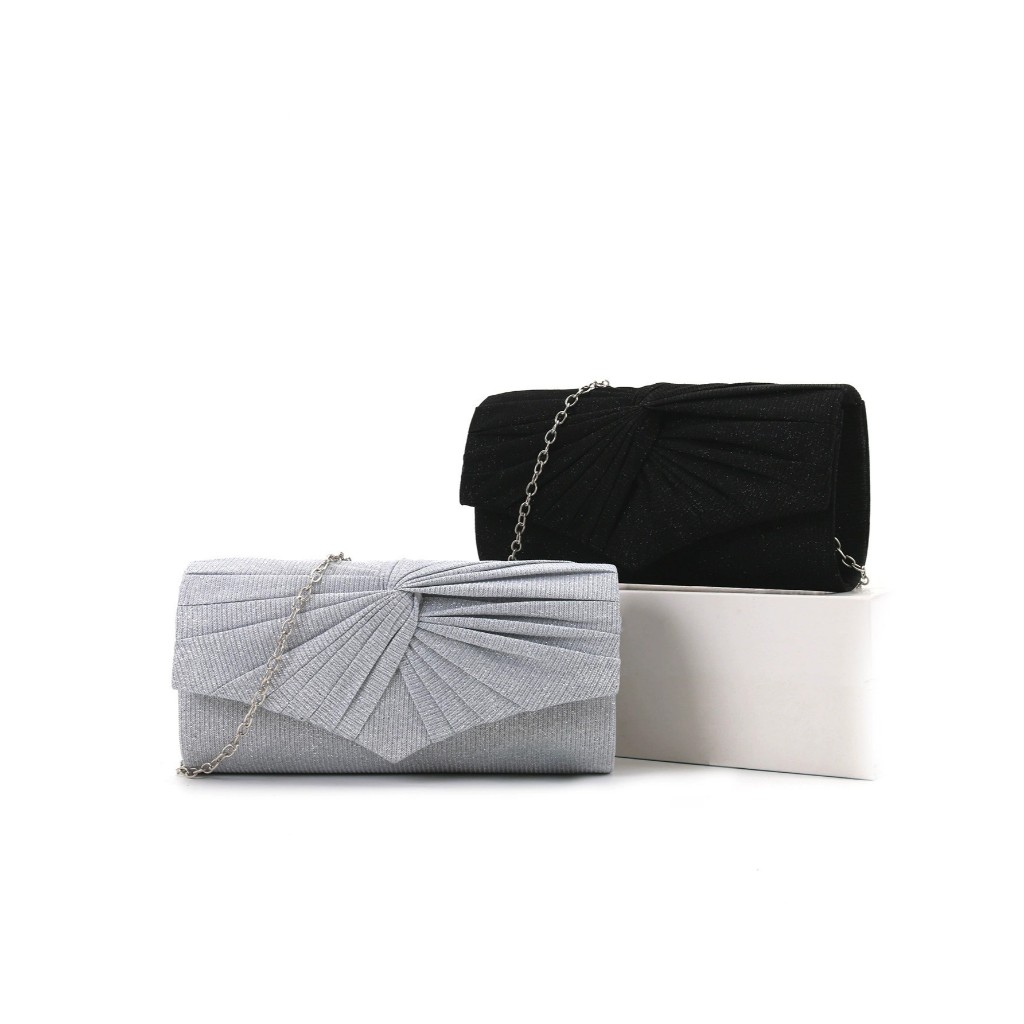 กระเป๋าออกงานเเบบสะพายข้างทรงหมอนระยิบระับ  มี 2 สี   มีสายโซ่ ใช้งาน 2 เเบบคลัทส์เเละครอสบอดี้ - รูปที่ 7