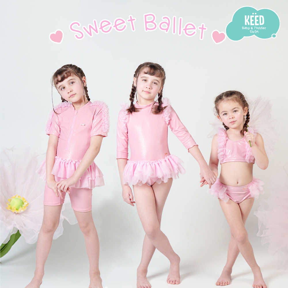KEED :  Sweet Ballet  ชุดทูพีซ และ ชุดบอดี้สูท ชุดว่ายน้ำกันแดด UV 50+