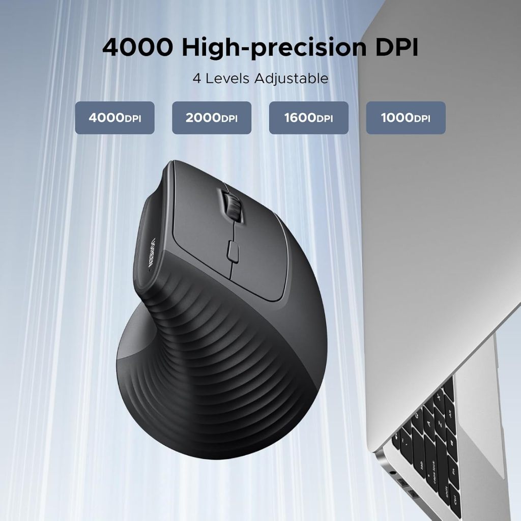 UGREEN เมาส์ไร้สาย Wireless Vertical Ergonomic mouse เมาส์เพื่อสุขภาพ เมาส์แนวตั้งไร้สาย รุ่น  M571