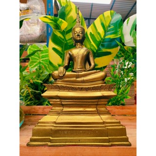 .หลวงพ่อพระใส  วัดโพธิ์ชัย สีทองเก่า  ขนาด 5นิ้ว สูง 12นิ้ว …