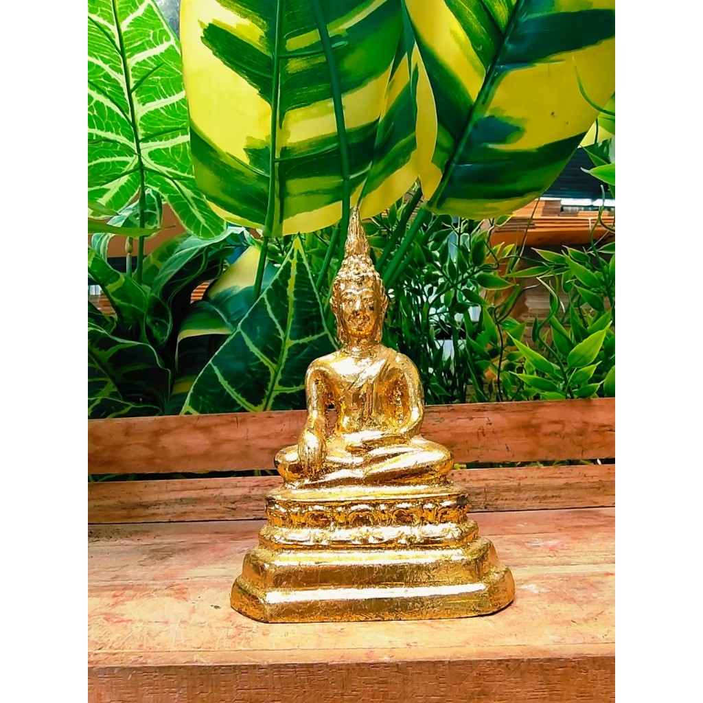 .พระสะดุ้งมาร ขนาด 3 นิ้ว เนื้อทองเหลืองปิดทองอย่างดี ผ่านพิธี่ปลุกเสกจากวัดโดยตรง