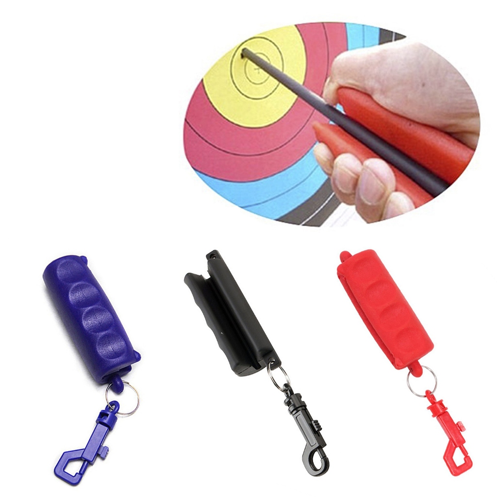 Outdoor Black/Red/Blue Silicone Gel Archery Target Hunting Shooting Bow Arrow Puller Remover Keychai