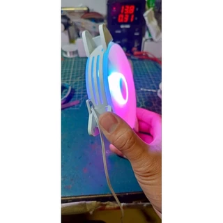 พัดลมตั้งโต๊ะคอมพิวเตอร์ตั้งโต๊ะ ไฟสี 12 ซม.พัดลมเคสซีพียูเงียบพิเศษ ระบายความร้อนด้วยอากาศไฟใช่งาน12-15v
