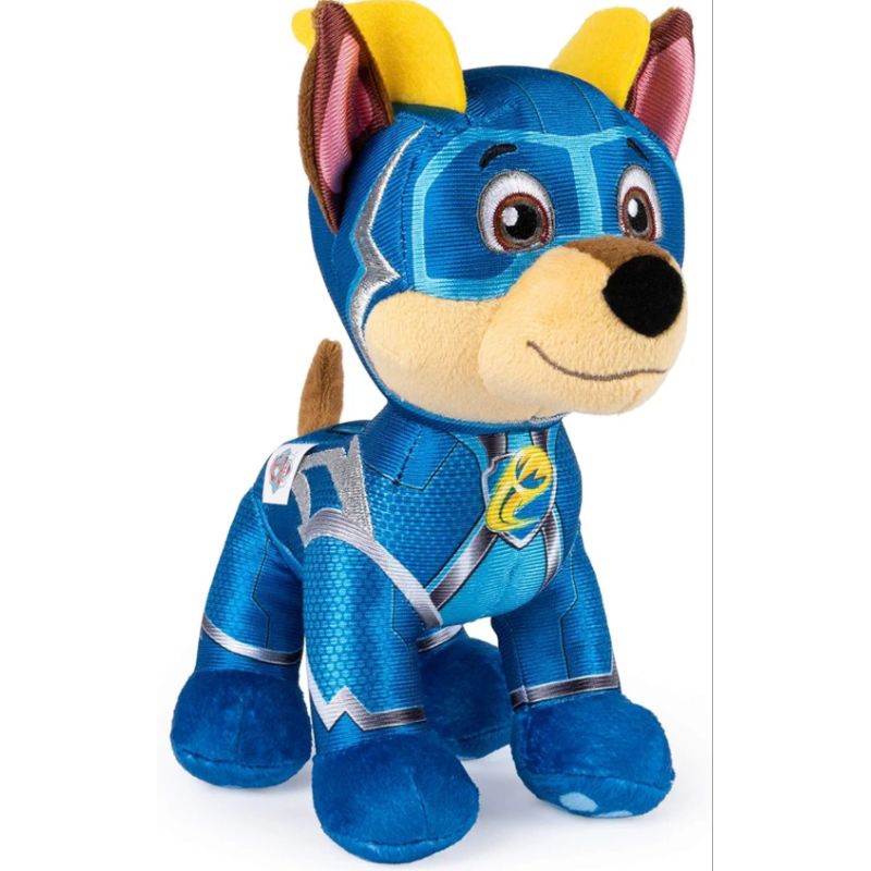 Paw Patrol Mighty Pups Super Paws Chase ตุ๊กตาผ้าขนยาว 8 นิ้ว