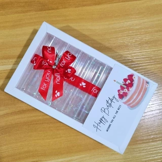Birthday box กล่องของขวัญใส่เงิน 5 ช่อง พร้อมการ์ด