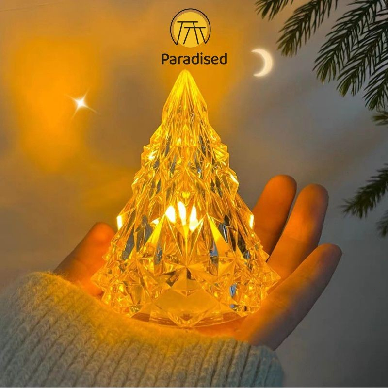 💕ไฟกลางคืนภูเขาน้ําแข็ง ไฟเทียน โคมไฟ LED อะคริลิค ไฟกลางคืนกลางคืนParadised