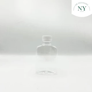 ขวดpet ทรงแบนเตี้ย 200 ml. ( แพ็ค 20 ขวด พร้อมฝา ) ฝามีให้เลือกสีขาว/ดำ NY168 Packaging