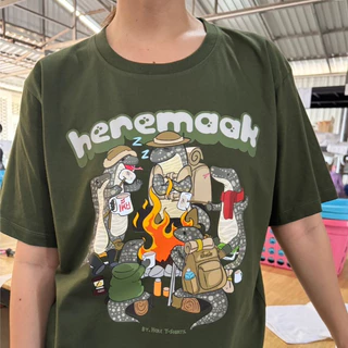 (🔥พร้อมส่งเสื้อเฮีย🔥) เสื้อ heremaak มีทั้งขาวและดำ cotton 100%