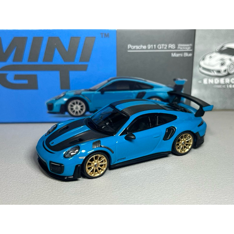 MINI GT No.344 Porsche 911 GT2 RS Miami Blue