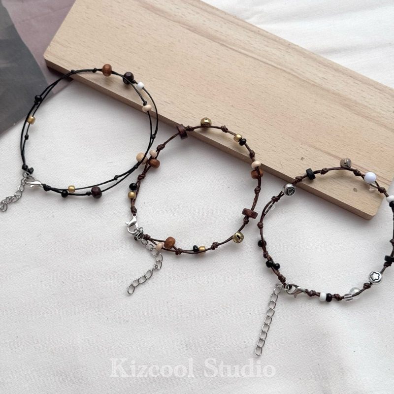 Kizcool Studio | สร้อยถักข้อเท้า วินเทจ แฟรี่  ฮิปปี้ กำไลเชือก